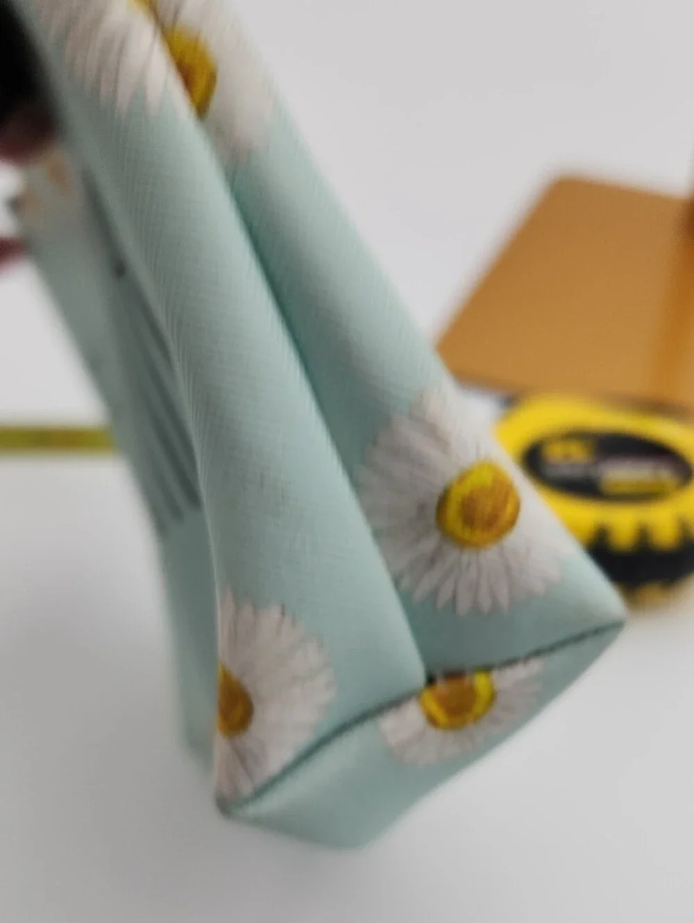 Rae Dunn Essentials Daisy Print Cosmetic Pouch - Mint